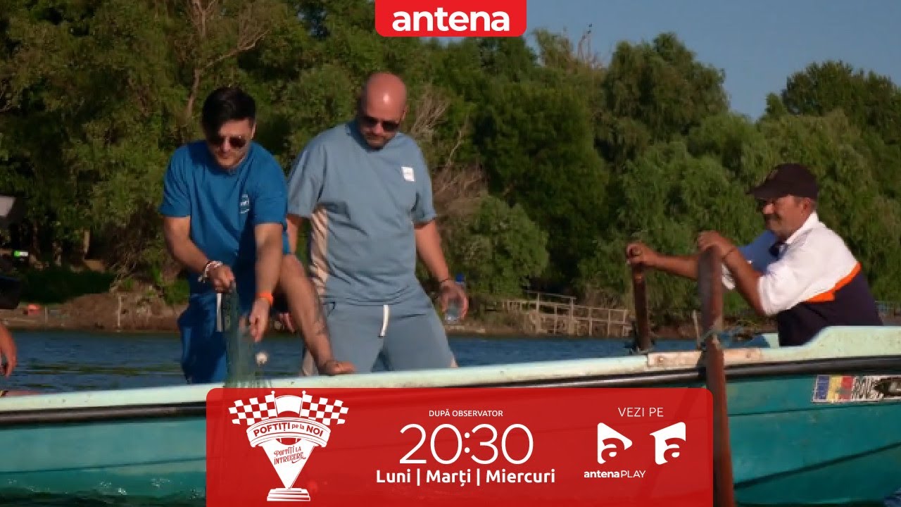 Liviu și Andrei au ieșit cu barca la pescuit pe Dunăre