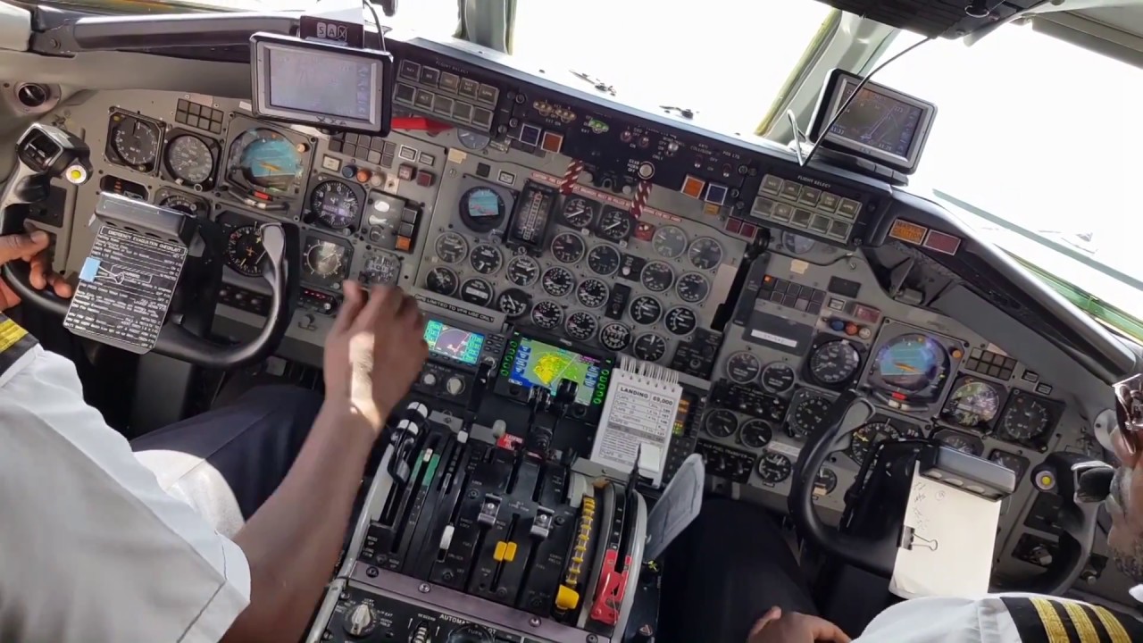 FlySax DC-9-14 5Y-SAZ Flightdeck Takeoff from Mombasa