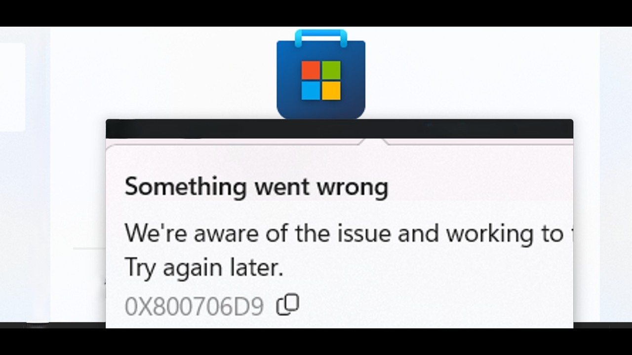 Устранение ошибки Microsoft Store с кодом 0X800706D9: Что-то пошло не так на компьютере с Windows.