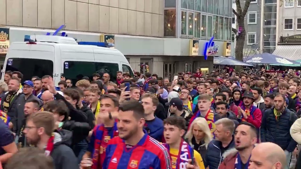 Fanmarsch FC Barcelona in Dortmund, 15.04.2025 (Teil 1 / 4)