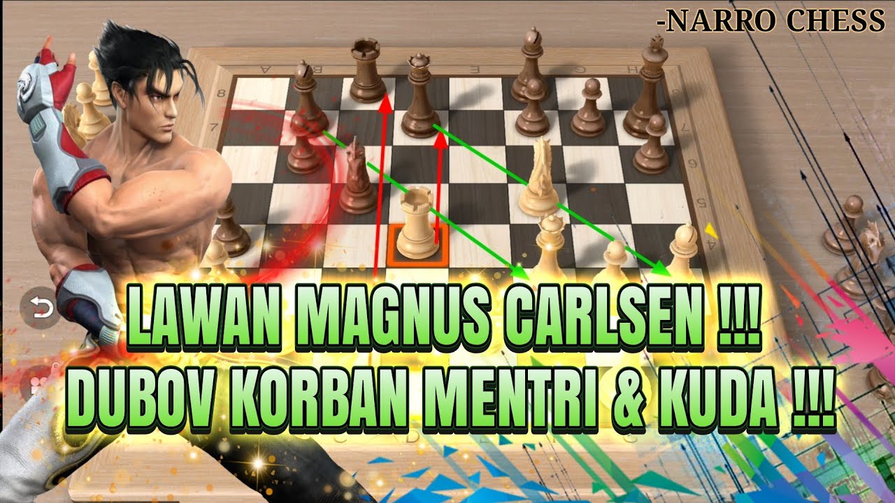 PENGORBANAN MENTRI DAN KUDA BUAT DUBOV ELIMINASI MAGNUS CARLSEN !!! (dubov vs carlsen 30-12-2020)