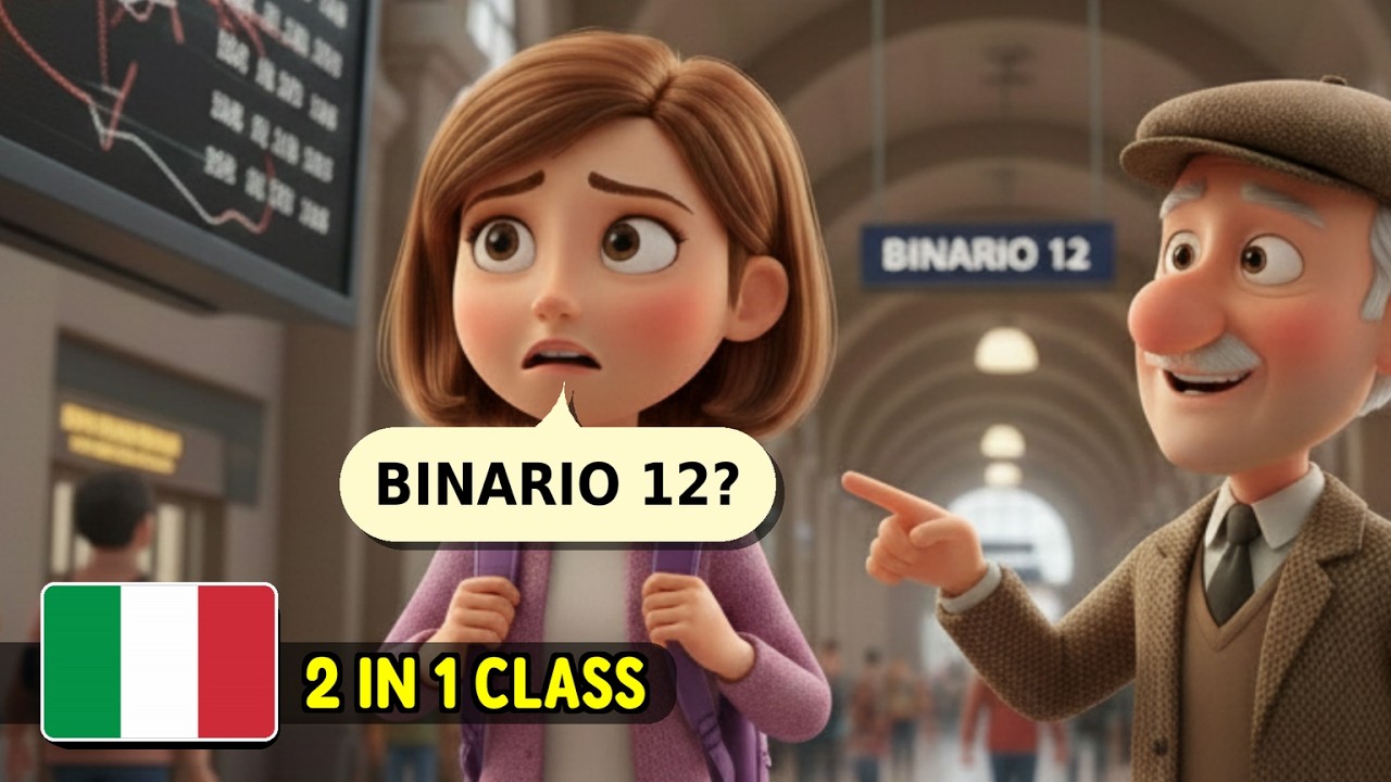 Prendere il TRENO in Italia: Dialogo e Quiz (Livello A1-A2) 🚆