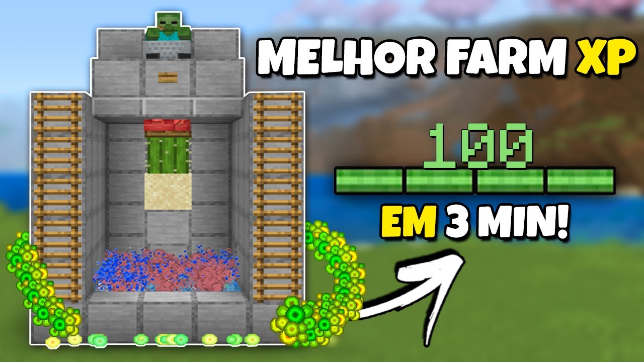 NOVA MELHOR FARM DE XP DE TODOS OS TEMPOS no Minecraft Bedrock 1.21! (Sem Tridente)