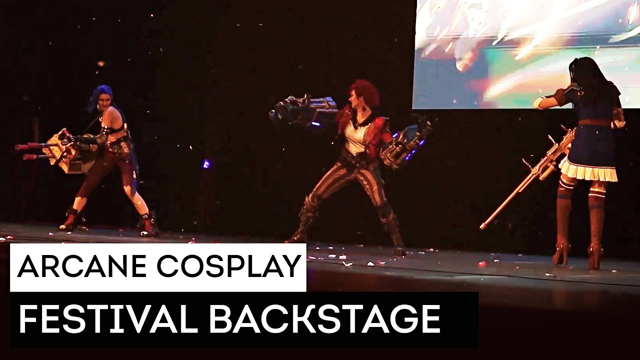 ARCANE | Caitlyn, VI, Jinx, Powder | Teaser of cosplay show and backstage