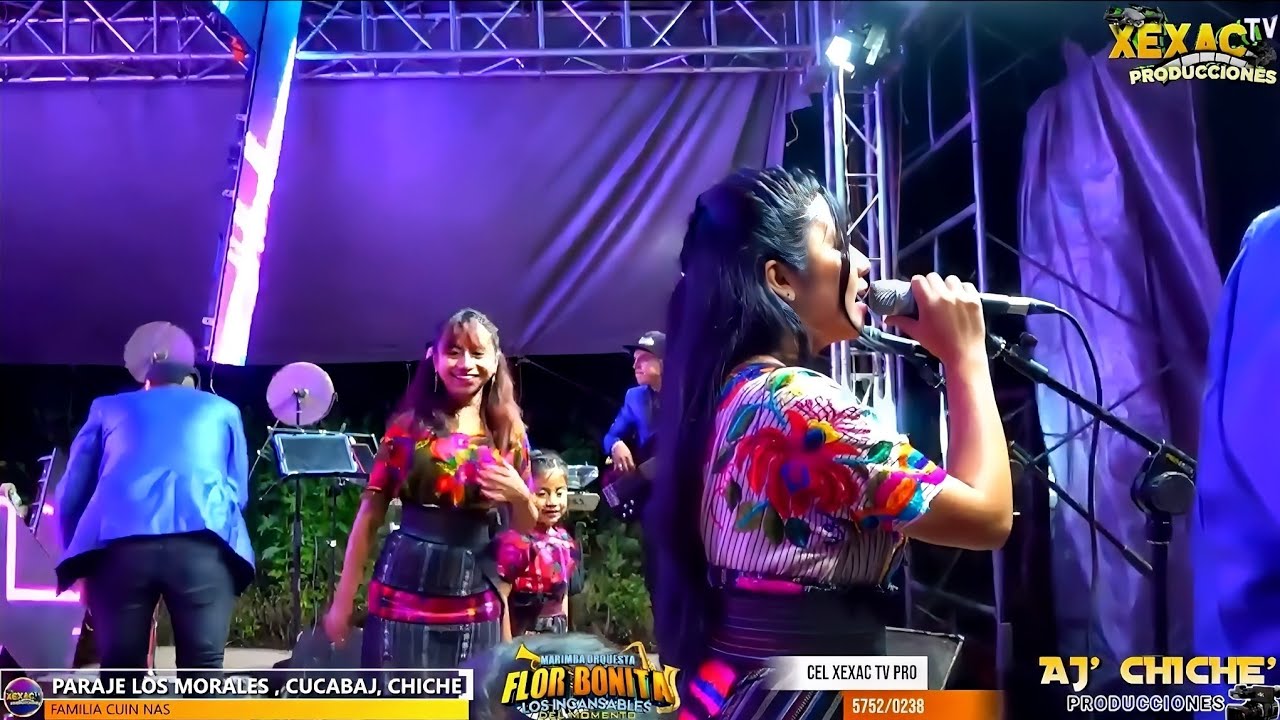 Con un nudo en la garganta La voz de María Yulisa. Marimba orquesta flor bonita en  cucabaj chiche