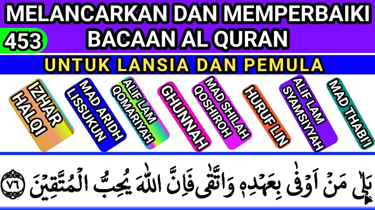 Tajwid Lengkap Beserta Contohnya | Belajar Hukum Tajwid Al-Qur’an