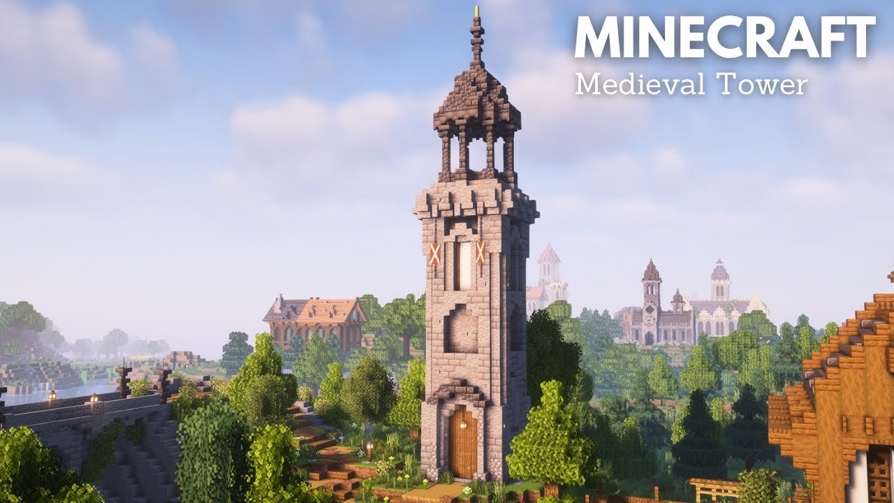 Minecraft: How to build a Medieval Tower | Minecraft Tutorial