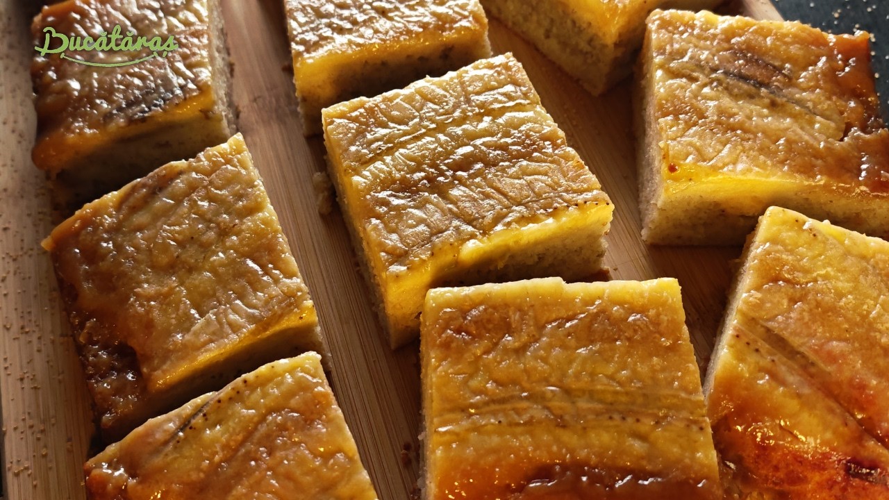 Prajitura cu banane si caramel - Reteta aromata, simpla, delicioasa