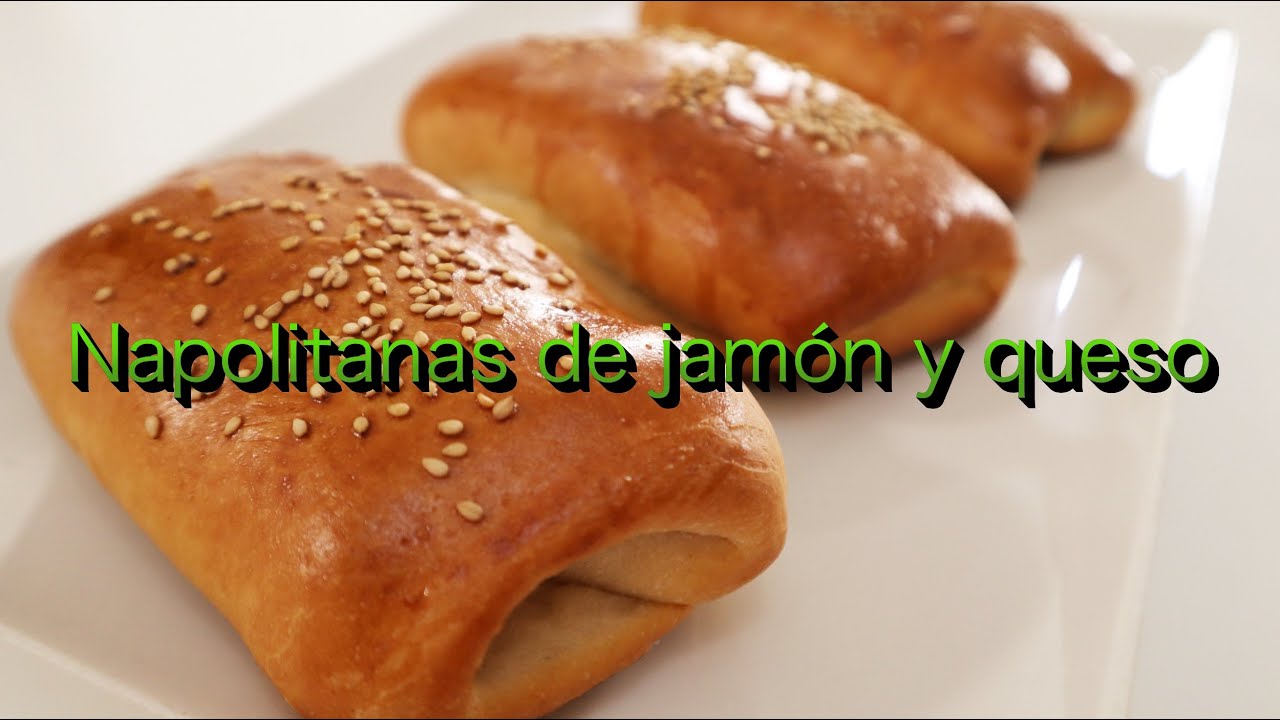 Receta casera de masa para Napolitanas de jamón y queso | Receta facilísima paso a paso