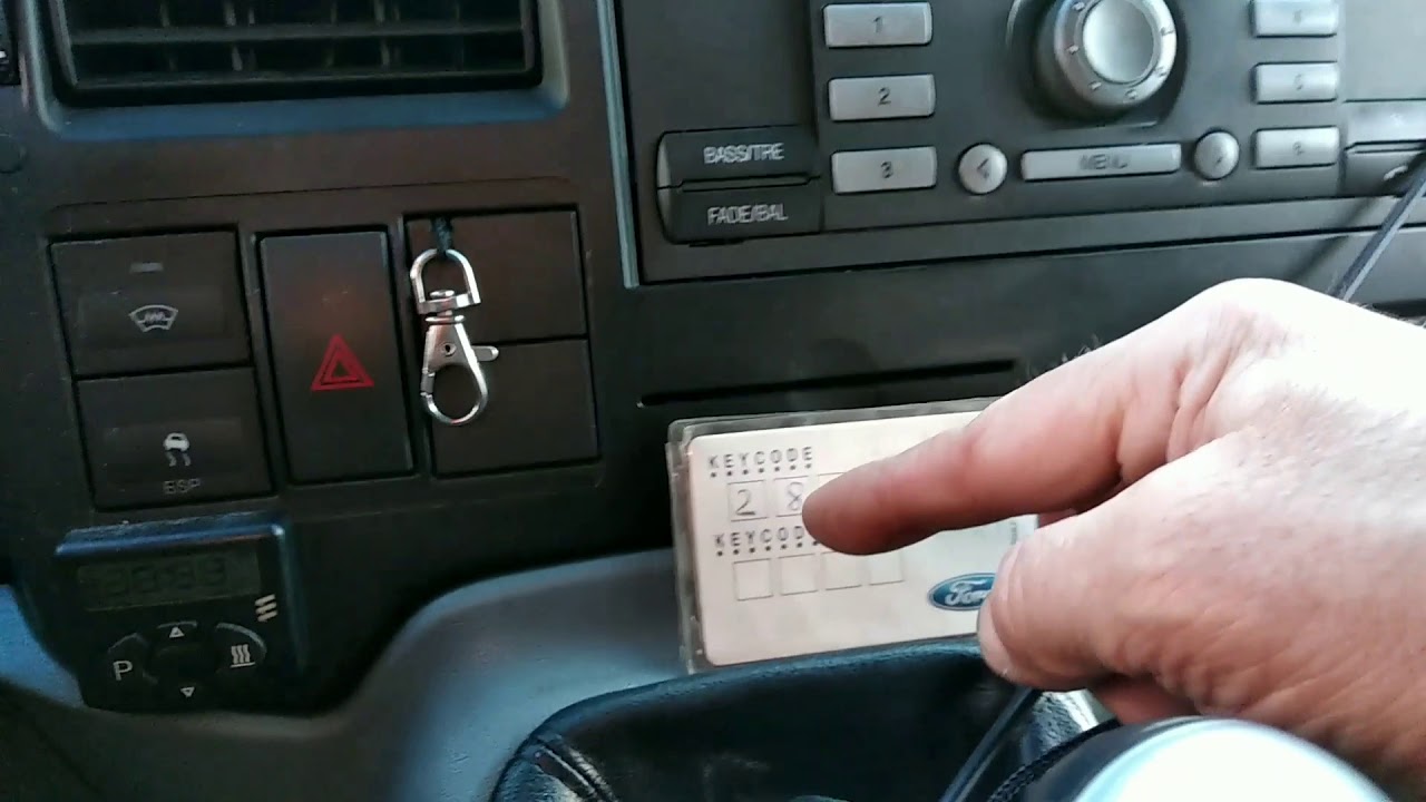 Как ввести код магнитолы Форд Транзит или как достать магнитолу. 6000CD