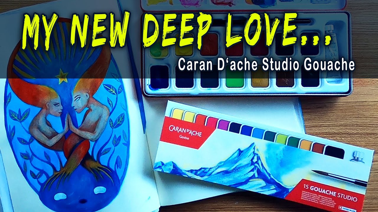 ✨ Caran D'ache Studio Gouache ✨ Showing you these awesome paints while painting in my Sketchbook
