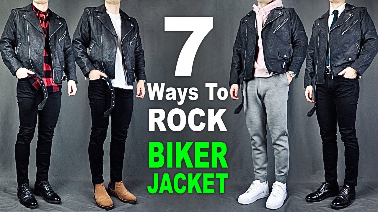 7 Ways to ROCK Biker Jacket | Mens&rsquo;s Outfit Ideas