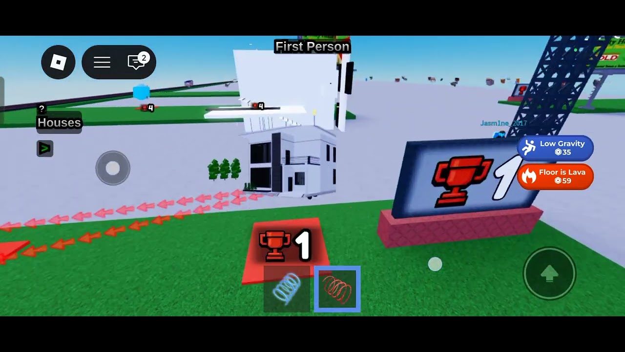 Playing slide house tumble in Roblox!!