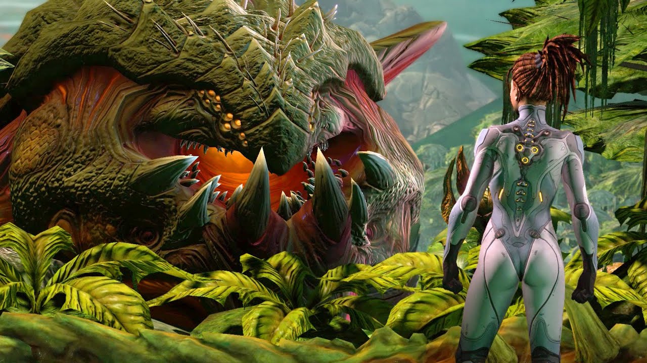 Kerrigan Awakens Ancient Primal Zerg Zurvan on Zerus (Starcraft 2: Heart of the Swarm)