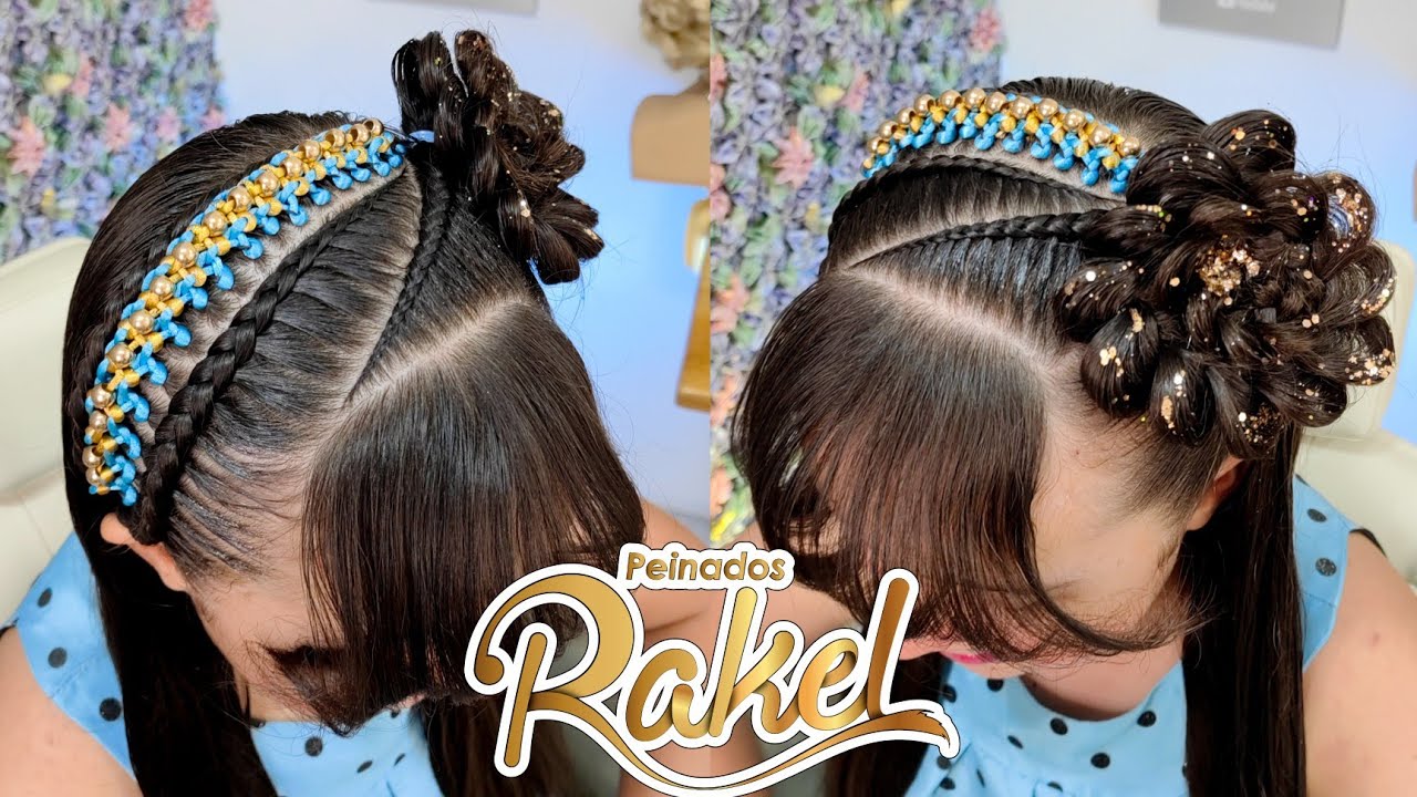 Peinado Con Encintado Nuevo/ Peinado Infantil/ Peinados Rakel