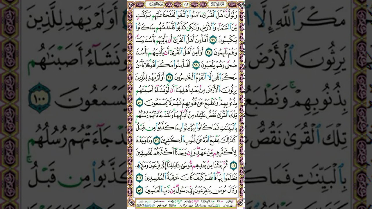 سورة الأعراف | تلاوة الصفحة 163_ تنبيهات هامة لإتقان التلاوة وحسن الأداء | التجويد الميسر للنساء