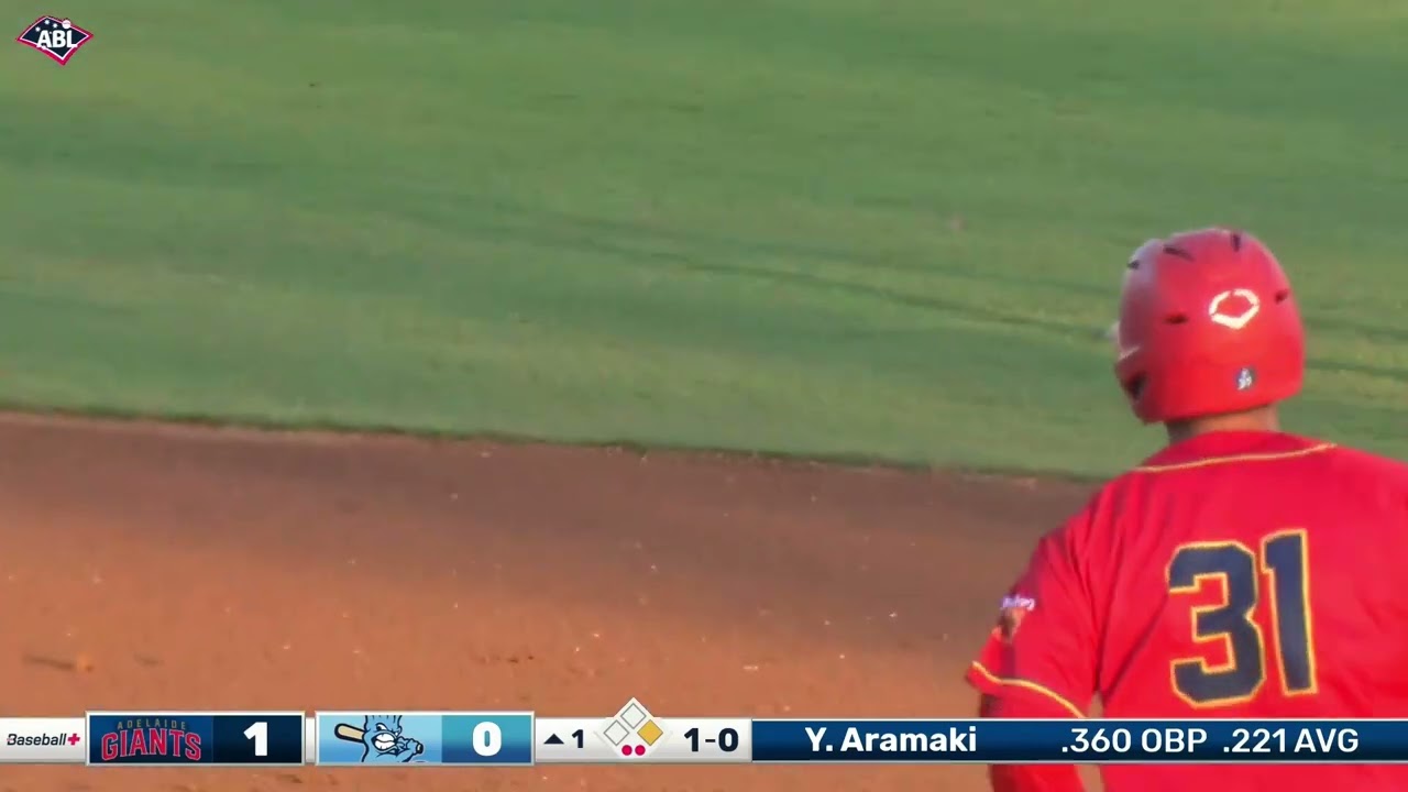 Yu Aramaki homers in his final game in the Australian Baseball League
