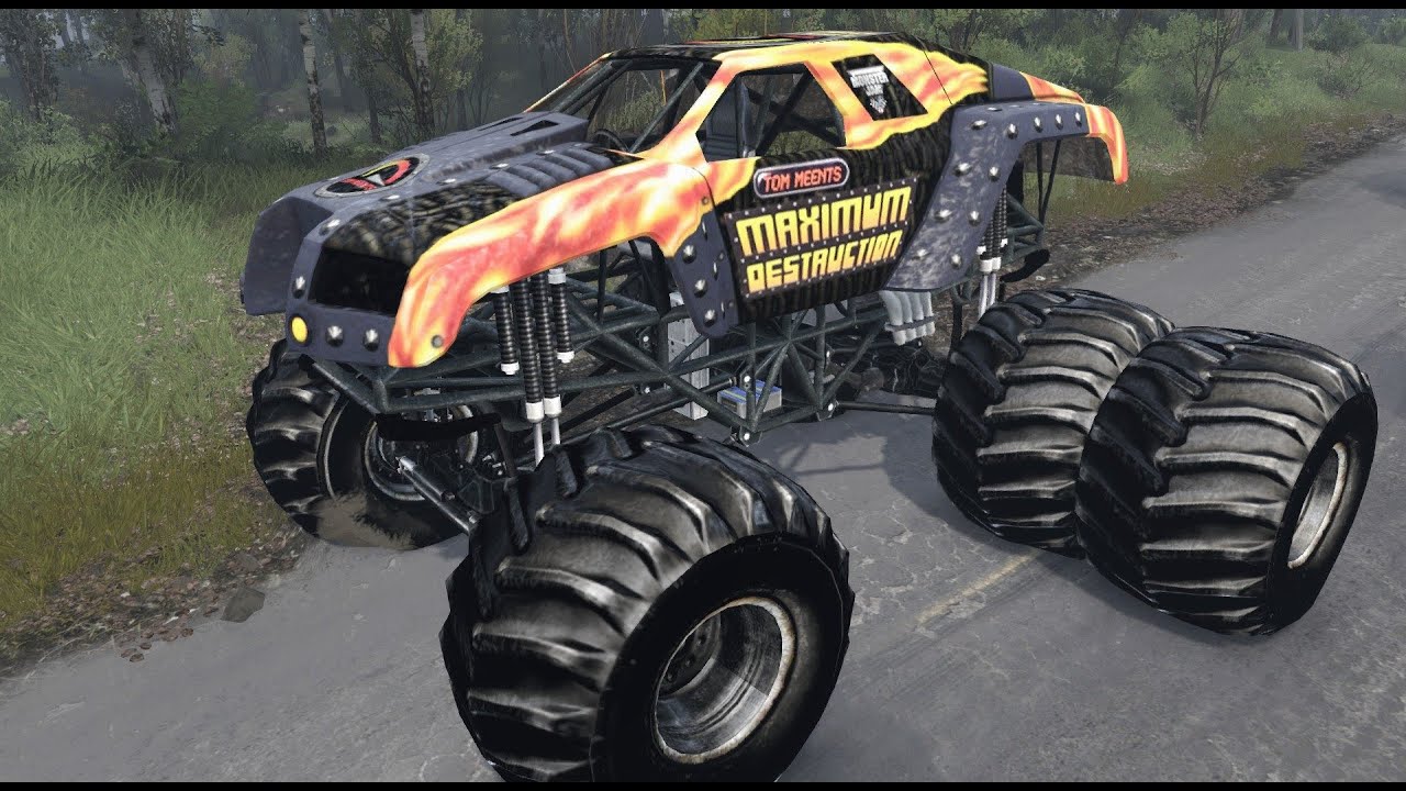 SpinTires MODS Dually MONSTER Truck!! Flying Helicopters/Lego Truck/Tank | SLAPTrain