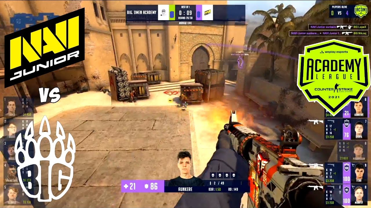 Первый матч Нави. NAVI JUNIOR vs BIG ACADEMY. WePlay Academy League Season 1. HIGHLIGHTS CSGO