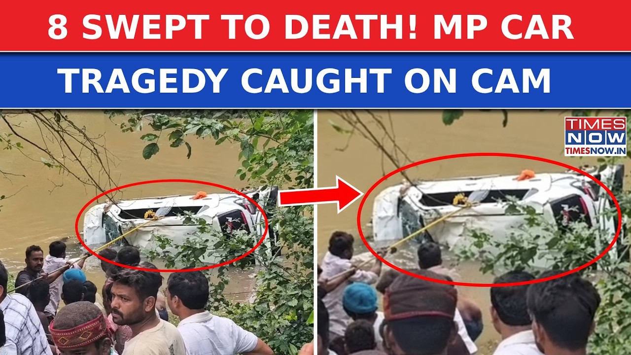 Madhya Pradesh HORROR On Cam: 8 Killed As Rain-Fed Drain Sweeps Away Car Near Maa Baglamukhi Temple