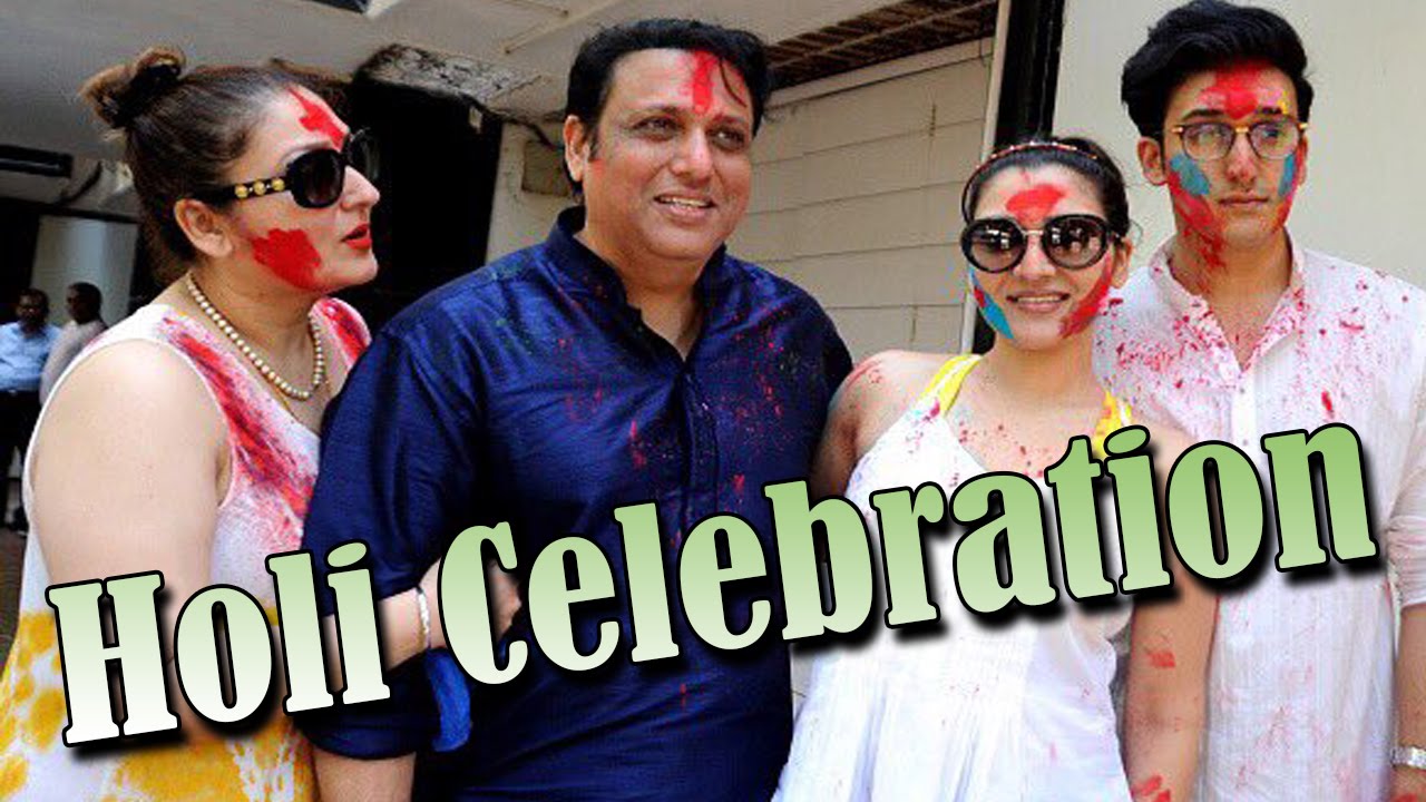 Govinda Celebrate HOLI With Daughter Tina Ahuja & Family !!