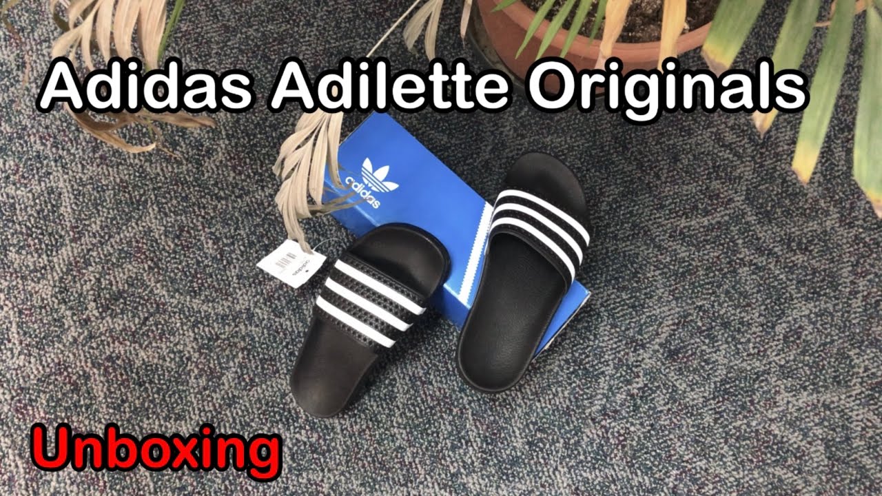 Adidas Adillete Originals Slides Black | Unboxing | Azo Edition