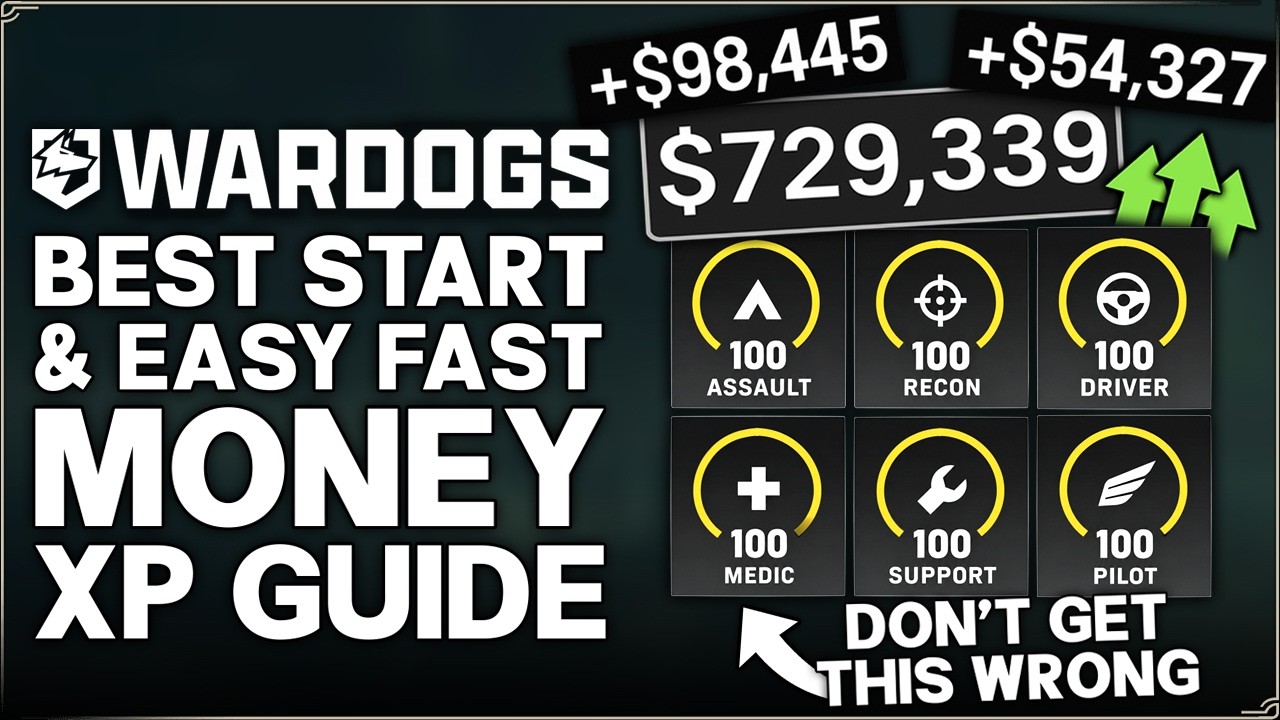 War Dogs &mdash; Лучший старт: легкие и быстрые деньги и опыт &mdash; Гайд по начальной прокачке ВСЕХ классов...