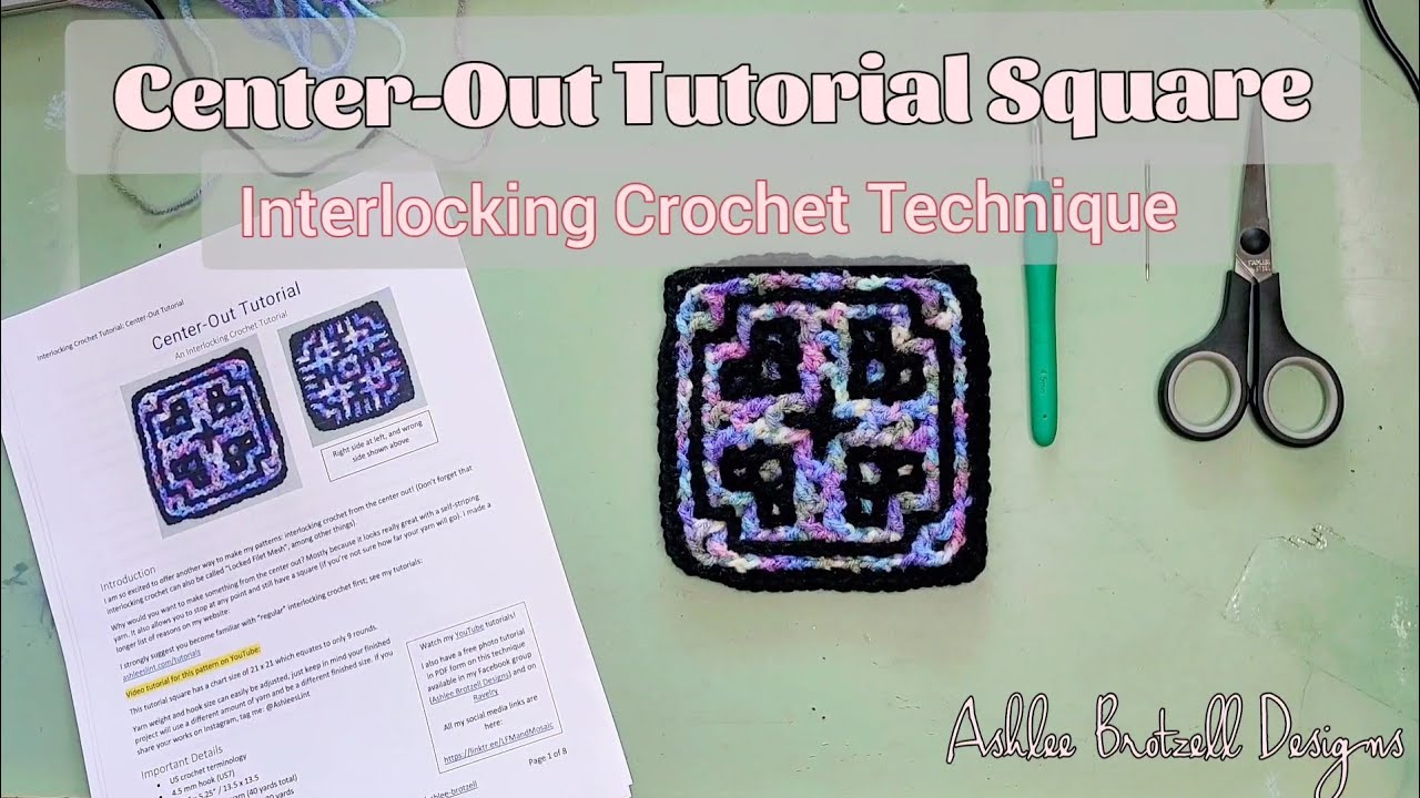 Interlocking Crochet from the Center-Out Tutorial