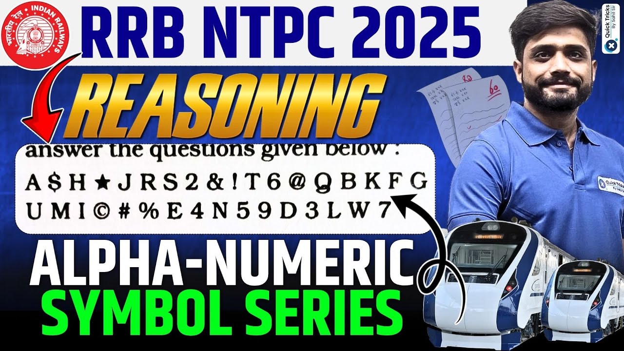 RRB NTPC 2025 Reasoning Alphanumeric Symbol Series | NTPC Reasoning Expected Questions | Lakshay Sir