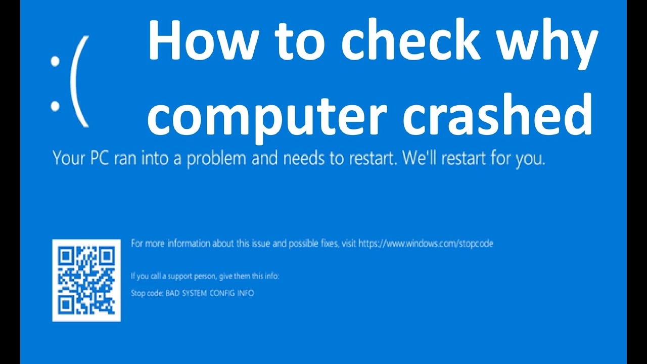 How to check why your computer crashed | Windows computers and servers