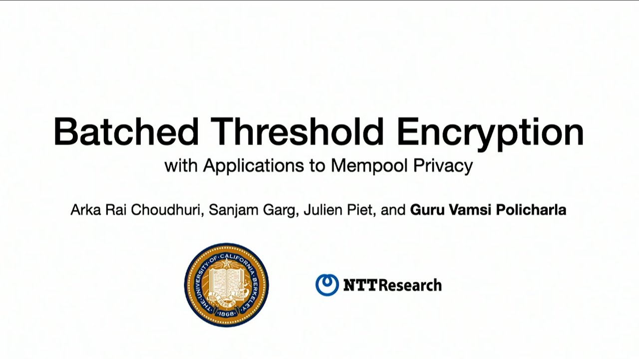 USENIX Security '24 - Mempool Privacy via Batched Threshold Encryption: Attacks and Defense