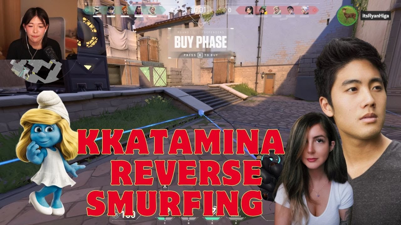 Kkatamina Reverse Smurfing with Cypher in Plat Diamond Lobby ft. Ryan Joshseki & Bnans