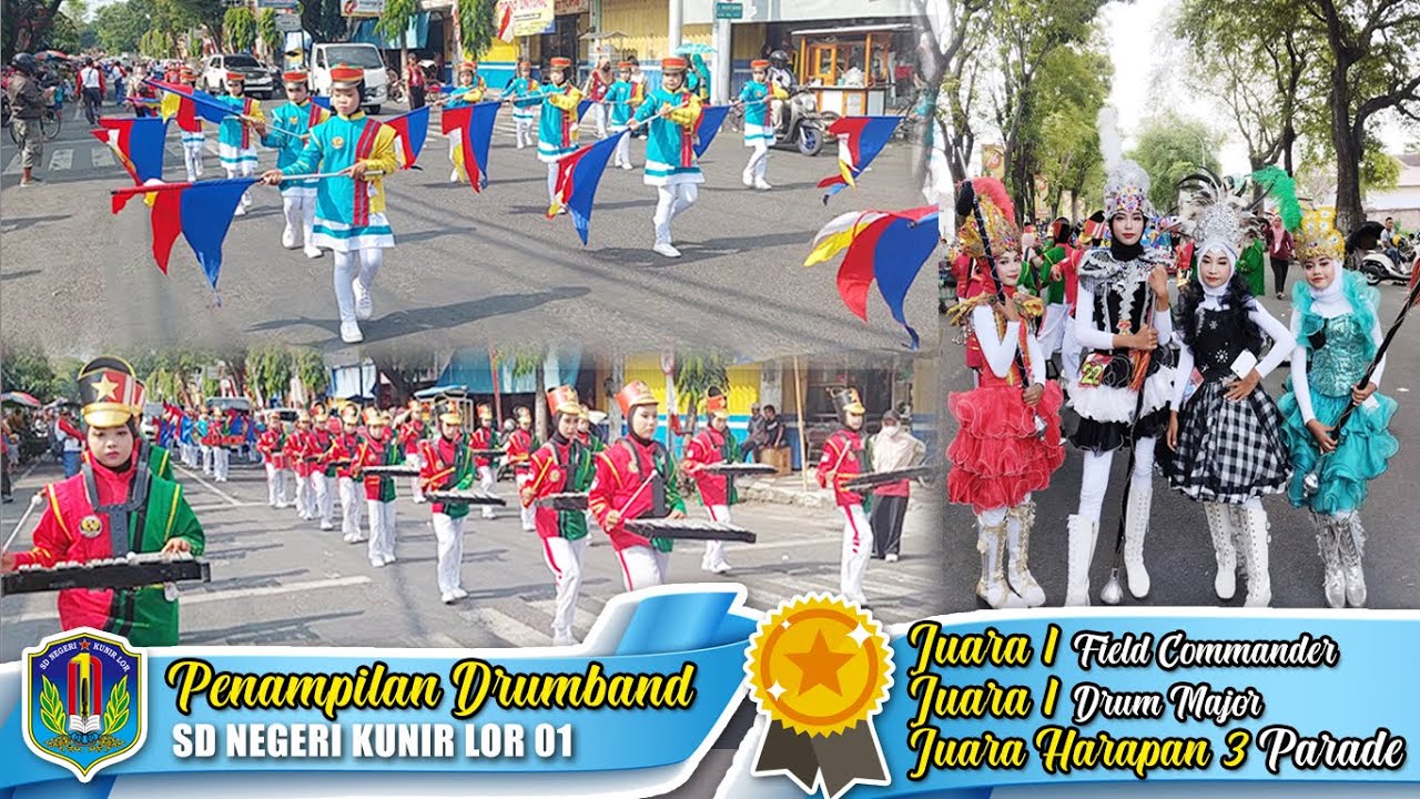 JUARA 1 DRUMBAND TINGKAT KABUPATEN LUMAJANG - SD NEGERI KUNIR LOR 01 TAHUN 2023