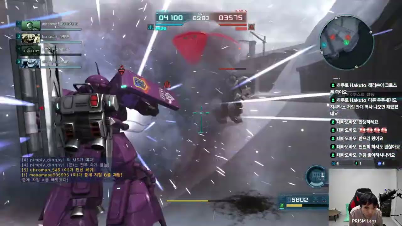 건배오2 고기동형 자쿠 후기형 LV3 나의 제대로 긁힌 경기력! 더블 스코어 차이 대승!