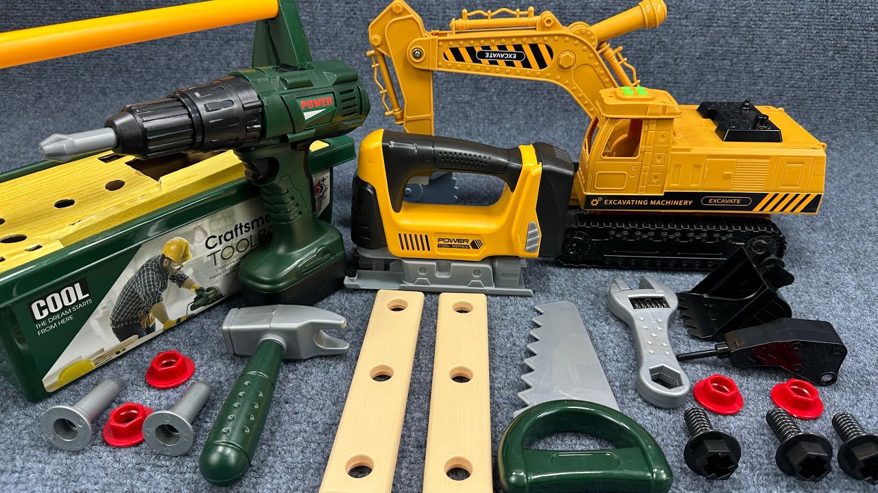 14 min to open the box，satisfied with the electric screwdriver,screw assembly toolbox!Toy Review 
