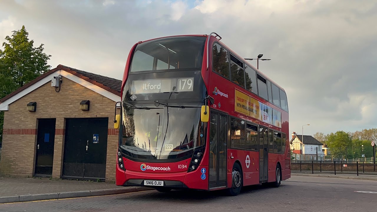 FRV. Stagecoach London Route 179. Ilford, Hainault Street - Chingford Stn. E400 MMC 10314 (SN16 OJU)