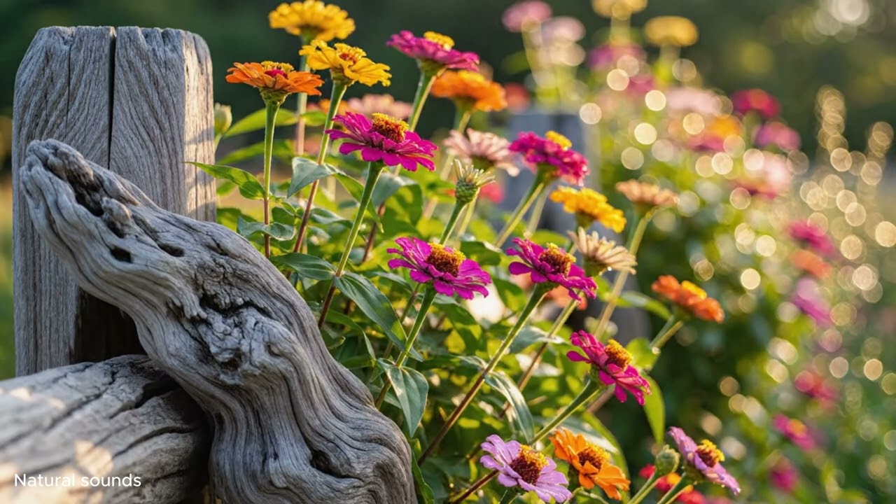 Relaxing Walk Through a Quiet Flower Forest