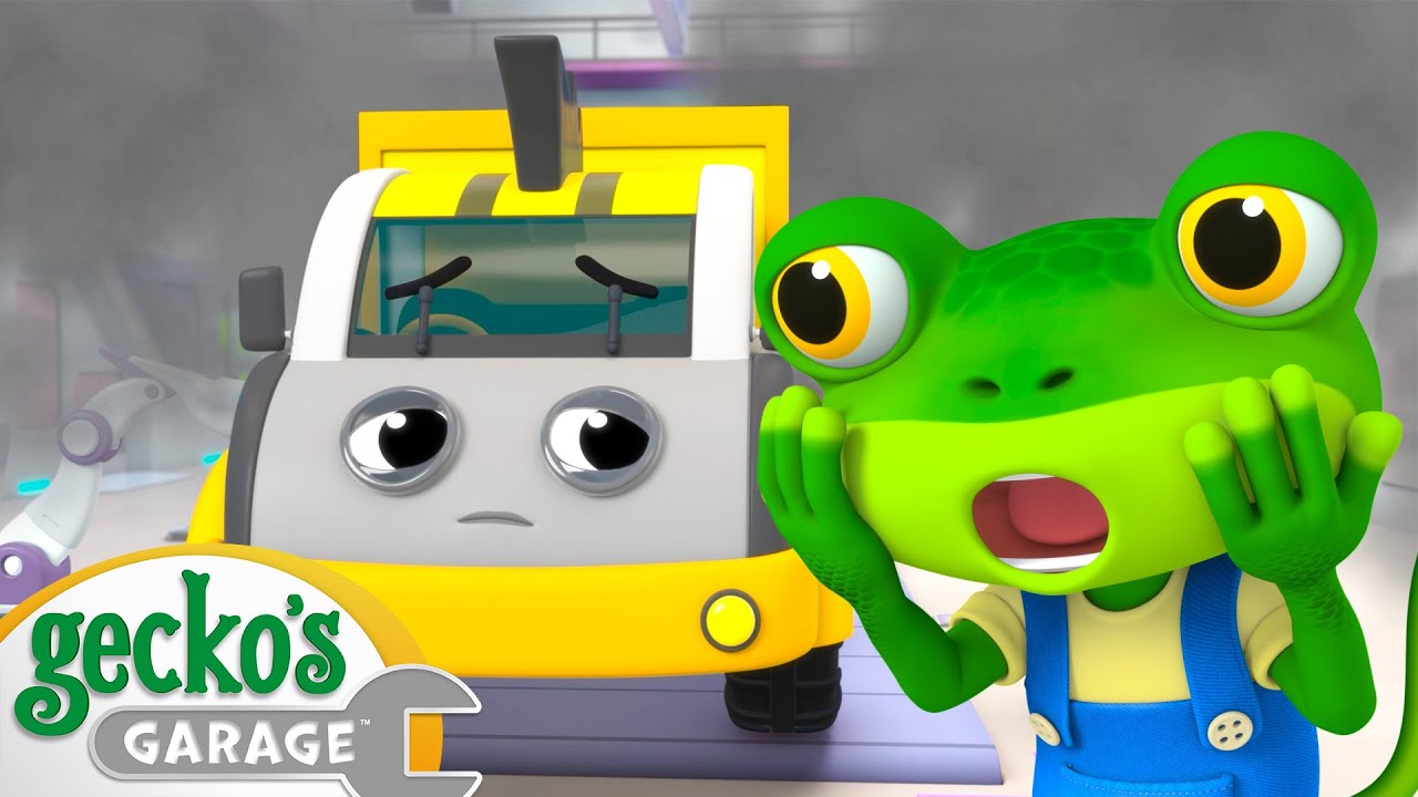 A Smoky Mess and a Sparkly Clean-Up | Gecko's Garage | Kids Road Trip! | Kids Songs and Stories