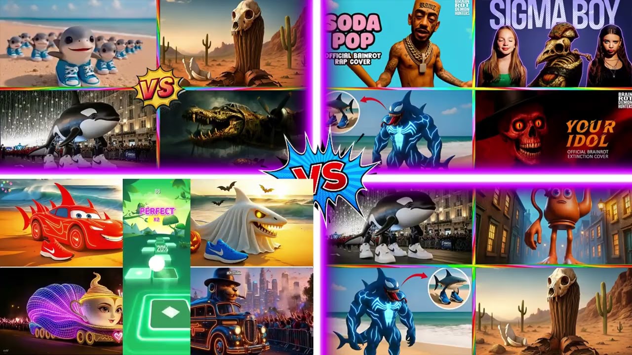 BRAINROT ULTIMATE RUSH 🆚 SONIC EXE DARK CHAOS 🆚 ZOMBIE ANIME 🆚 SKIBIDI EXTINCTION - Tiles Hop EDM