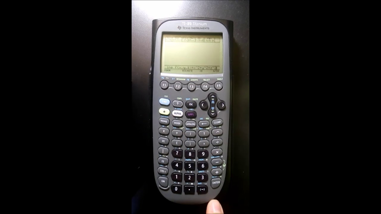 C&oacute;mo definir una funci&oacute;n en la calculadora TI-89 Titanium