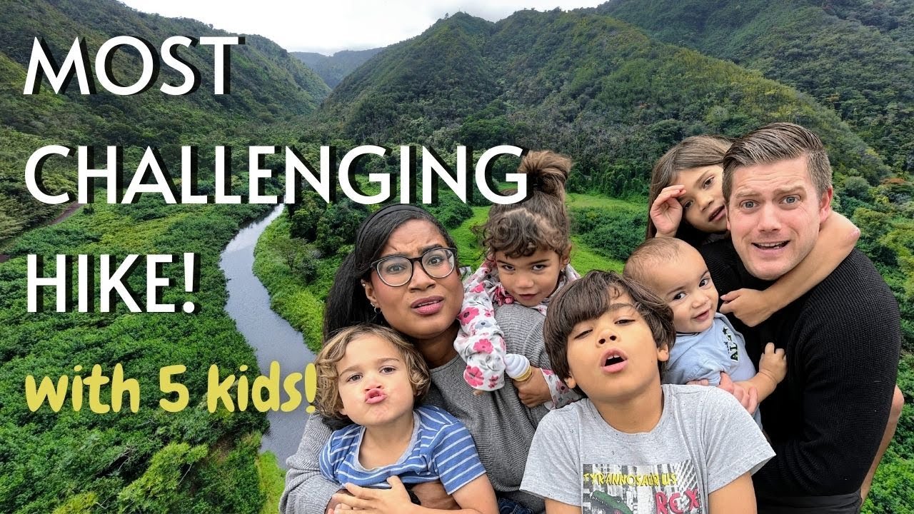 Big Island Hike in Pololu Valley Lookout | WE SURVIVED Hiking with 5 Kids | State #1 of 50