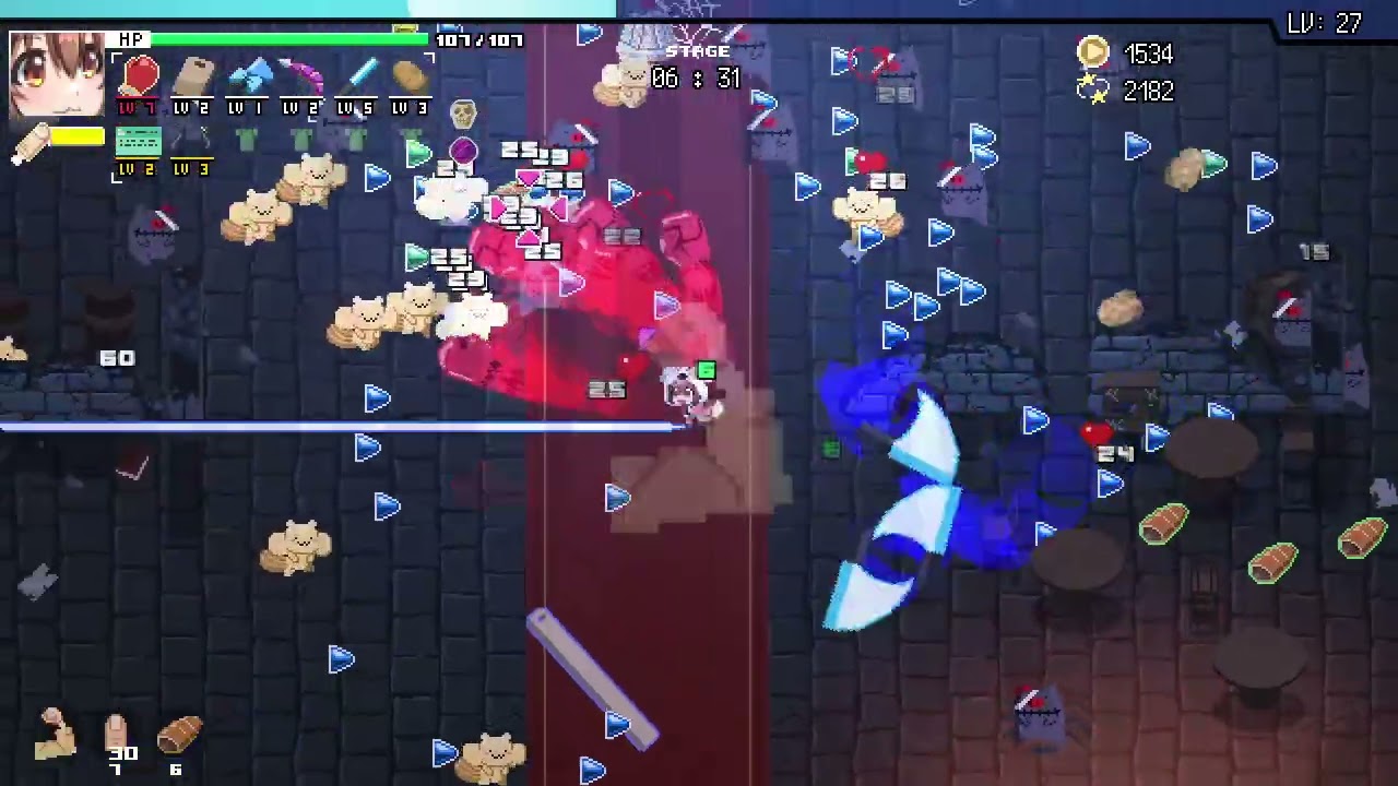 HoloCure S01E17 Inugami Korone, Stage 3, Ens Curse unlocked, New stages unlocked