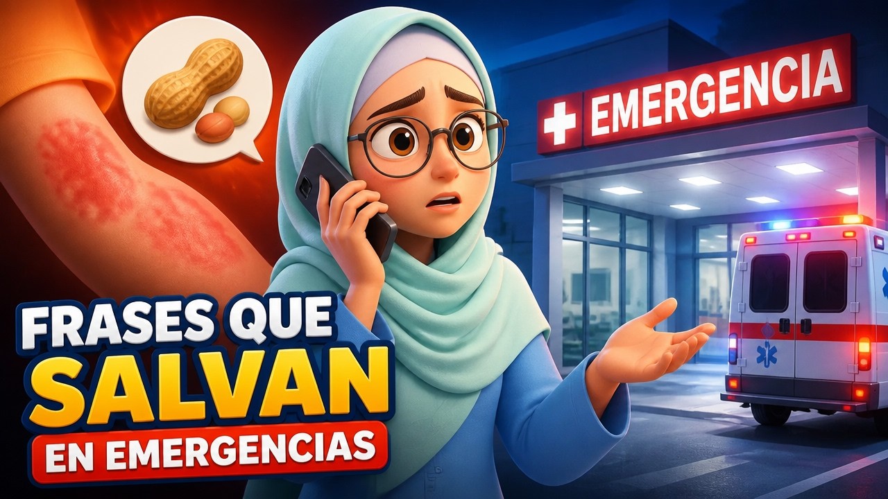 لو تعرّضتِ لموقف طارئ… ماذا ستقولين بالإسبانية؟ 🩺 | تعلم الإسبانية