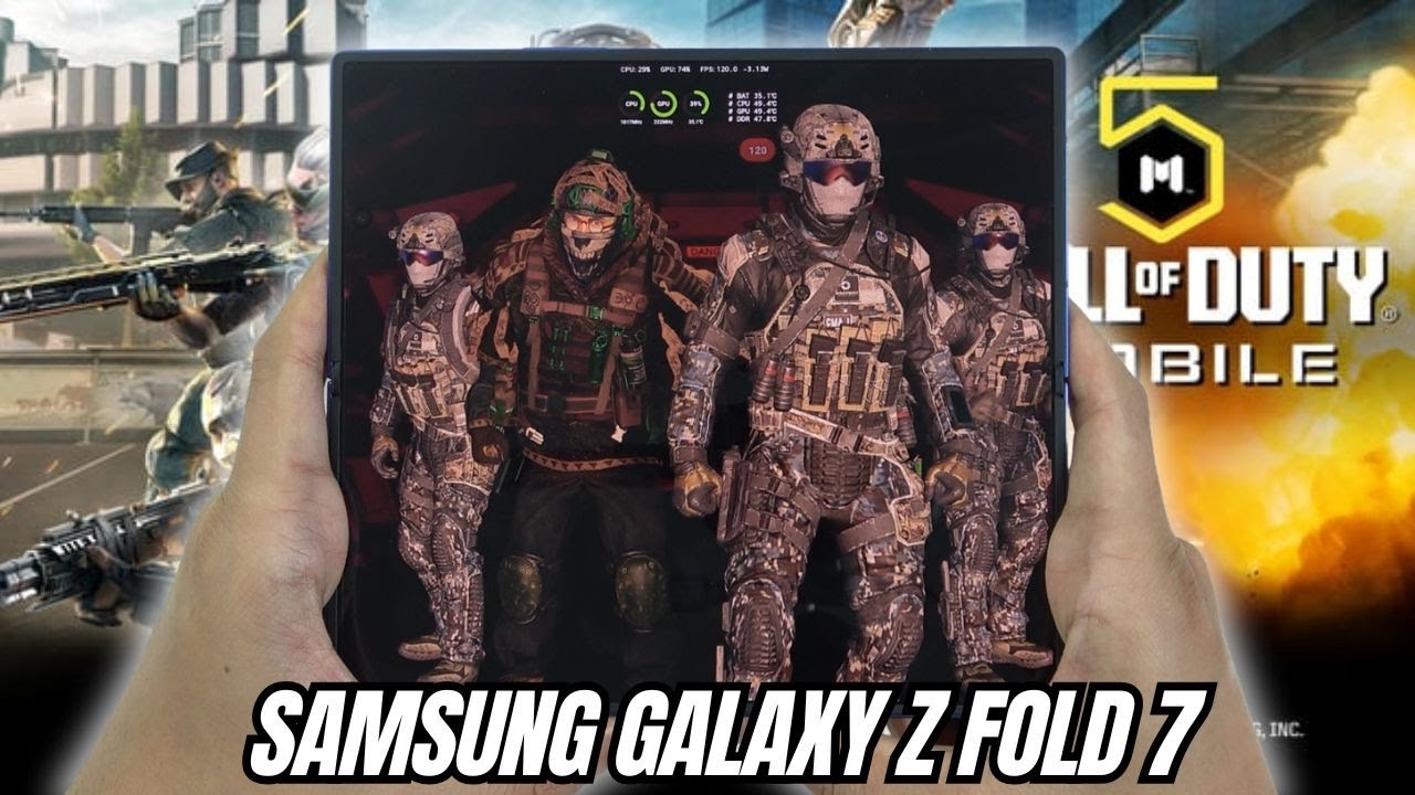 Samsung Galaxy Z Fold 7 test game Call of Duty Mobile CODM | Snapdragon 8 Elite