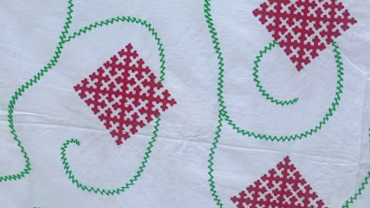 Bedsheet Gujrati Silai Works 🥰🥰💎💎#youtubevideo#viral#beautiful