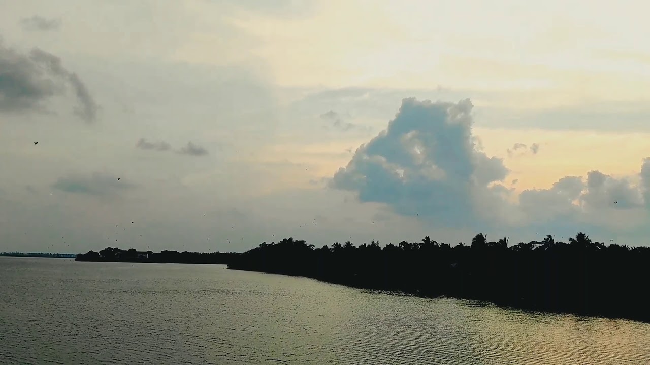 Peaceful Sunday evening from bridge | evening river side Sunset | relaxing and peaceful music video