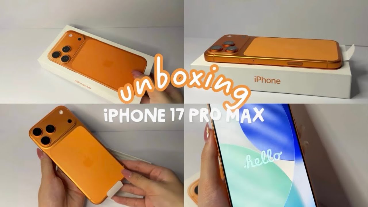 Unboxing my Iphone17 Pro Max (Cosmic Orange)