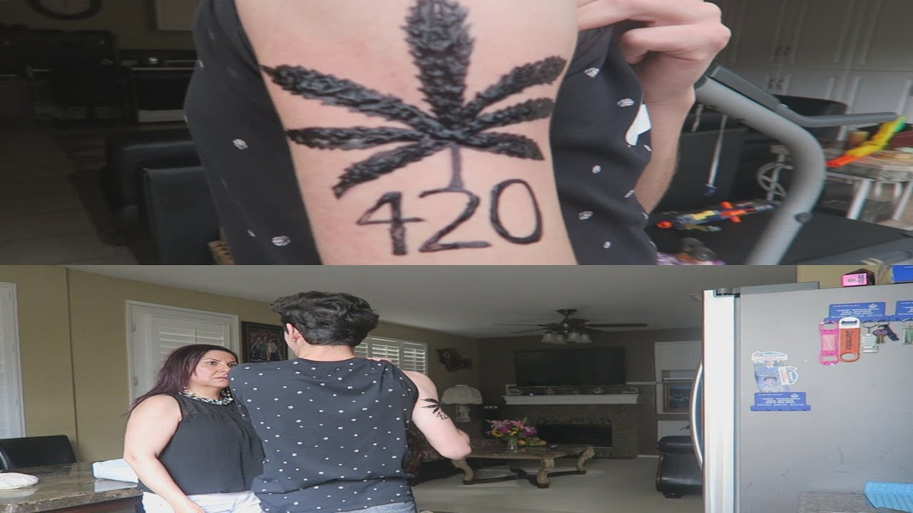 FAKE WEED TATTOO PRANK ON MY MOM!! | FaZe Rug