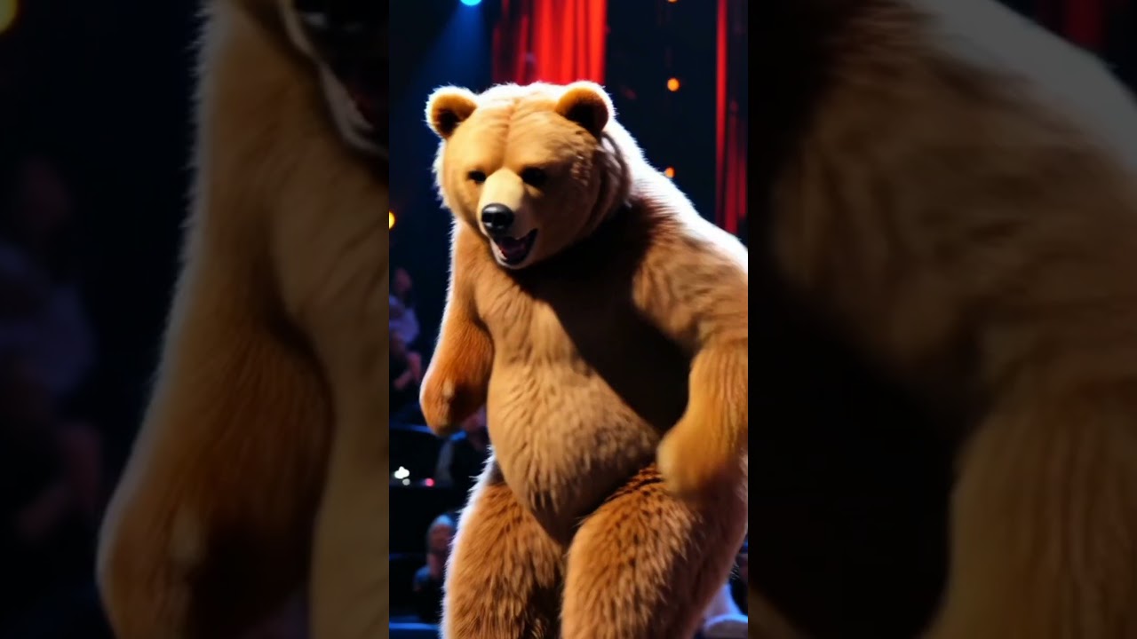 Smart ClipsA bear in American got talent show in agt  |
