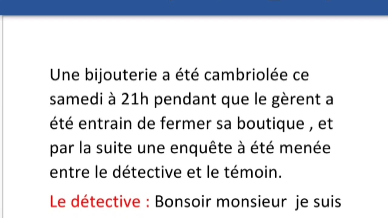 un récit policier